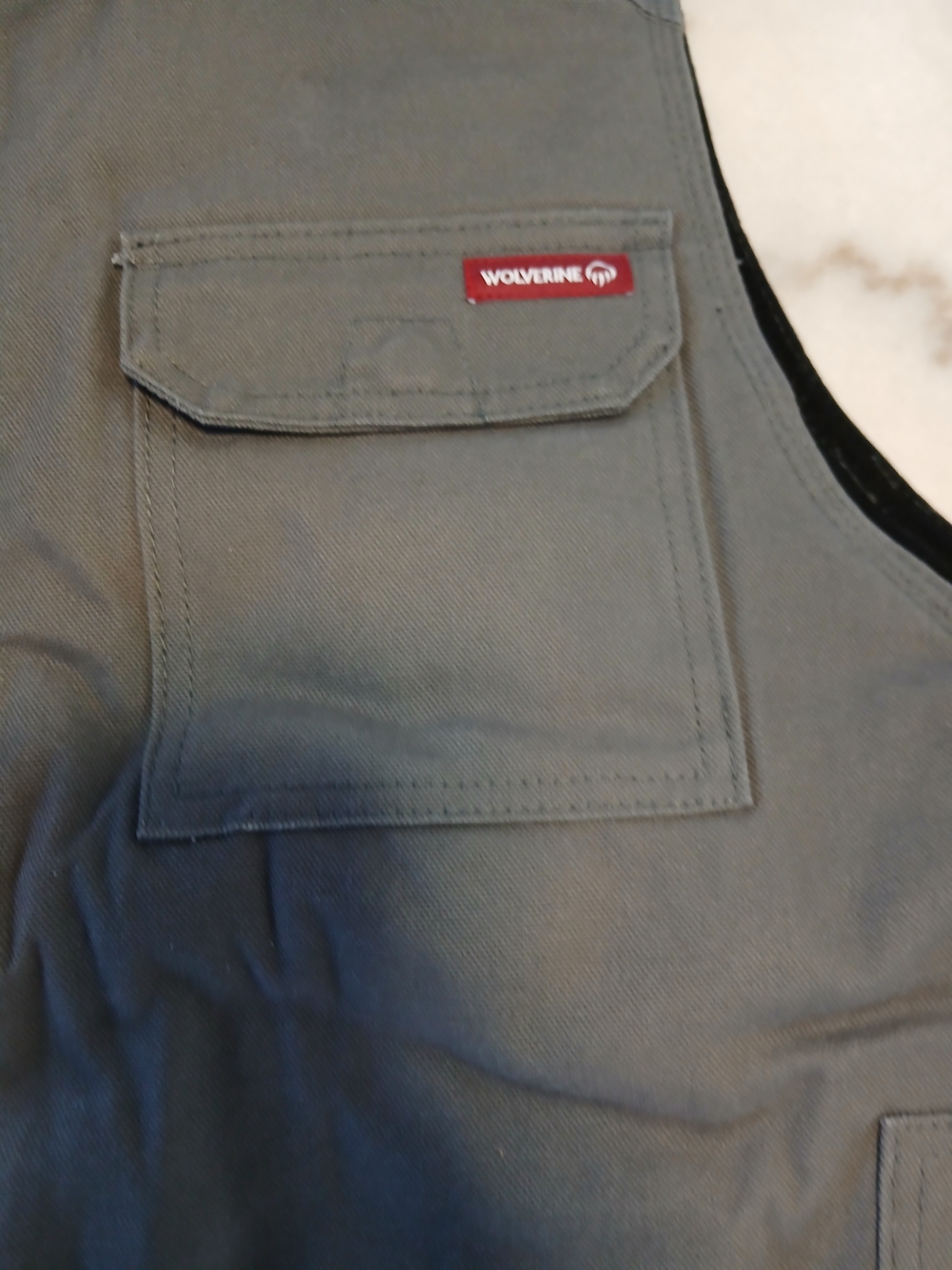 Wolverine Men’s Gray Utility Work Vest - Picture 2 of 4